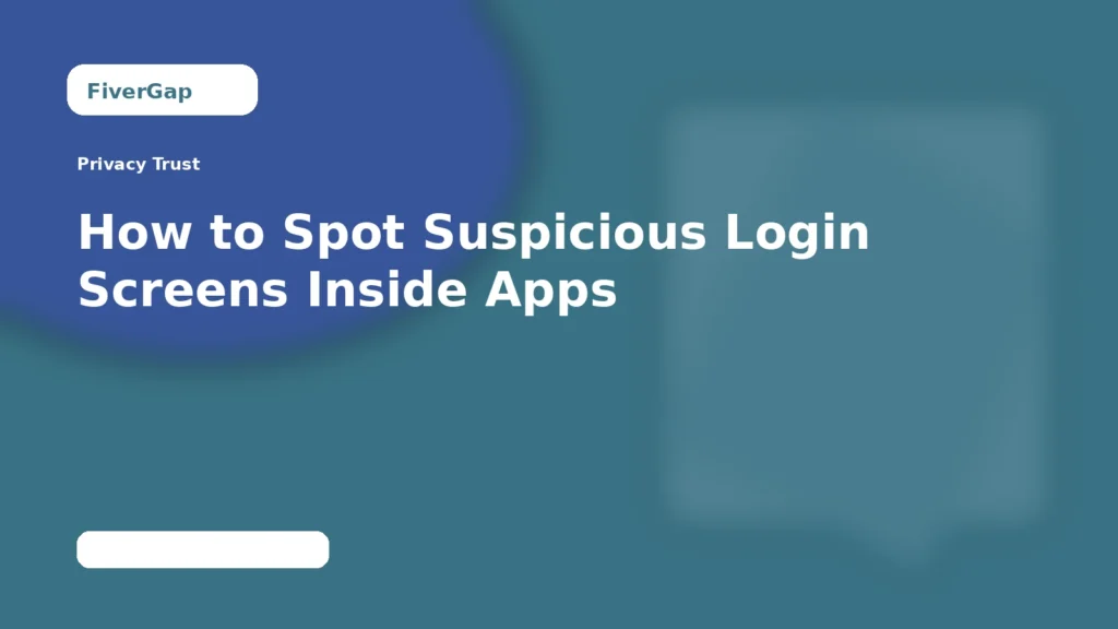 FiverGap How to Spot Suspicious Login Screens Inside Apps